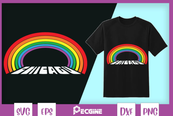 Chicago Rainbow LGBT Gay Pride Graphics