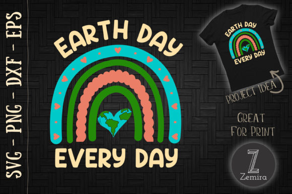 Earth Day Everyday Rainbow Graphics