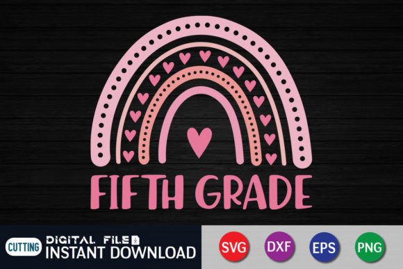 Fifth Grade Rainbow Svg