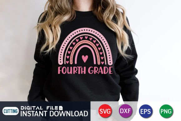 Fourth Grade Rainbow Svg Graphics