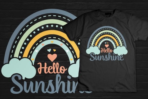 Hello Sunshine Boho Rainbow Svg Patterns