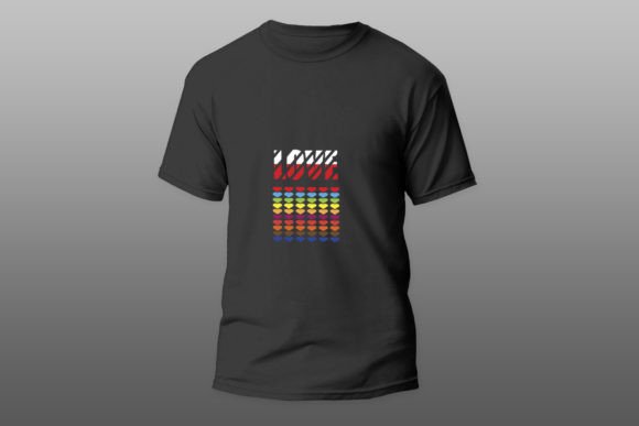 Love Rainbow Hearts T-Shirt Graphics and T-Shirt Designs