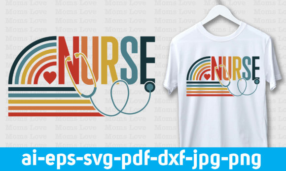 Nurse Rainbow Love T Shirt Svg Design