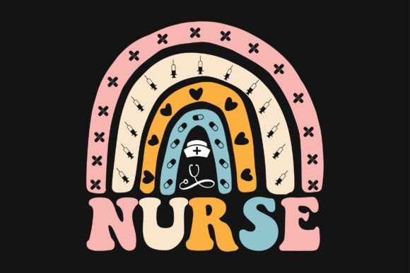 Nurse Rainbow SVG Sublimation T-shirt Graphics