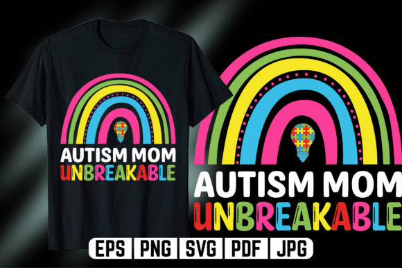 Rainbow Autism Free SVG T-Shirt Design