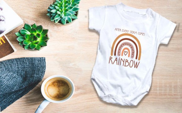 Rainbow Baby Onesie Baby Saying Kids Graphics