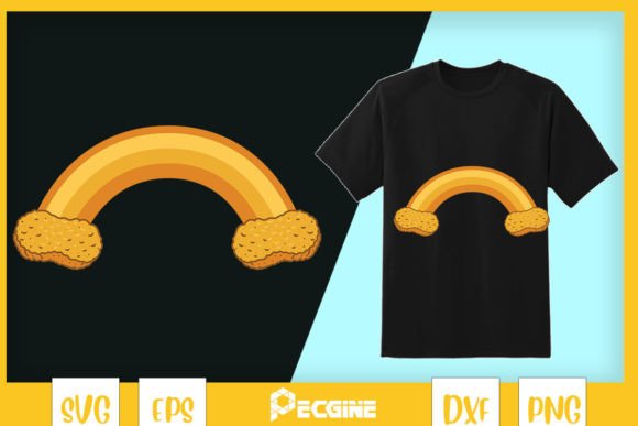 Rainbow Chicken Nuggets Fastfood Lover Graphics