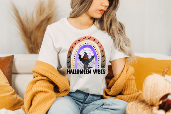 Rainbow Halloween Vibes Sublimation Png