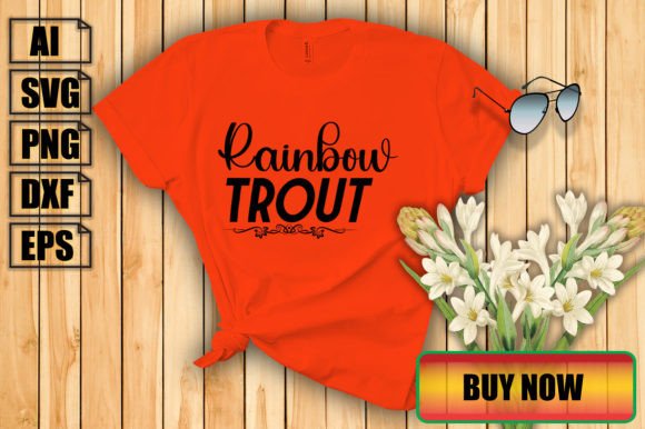 Rainbow Trout Embroidery Design