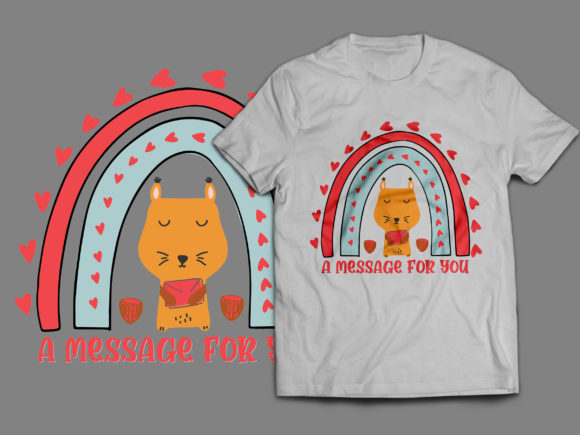 Rainbow Valentine Tshirt Design