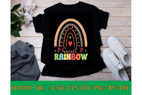 Sweet Rainbow T-shirt Design: Graphics and Freebies for Creative Projects