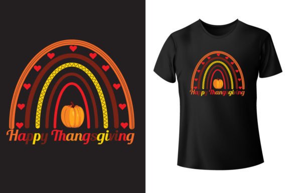 Thanksgiving Rainbow Graphics for T-Shirt Designs