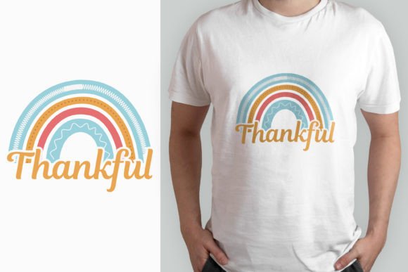 Thanksgiving Rainbow SVG T-shirt Design
