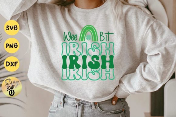 Wee Bit Irish Stacked Rainbow St Patrick Graphics
